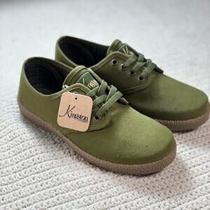 Rubalcaba x Kingston Union Collab Lace Up Shoes M5 W6.5 Green Plaid Round Toe